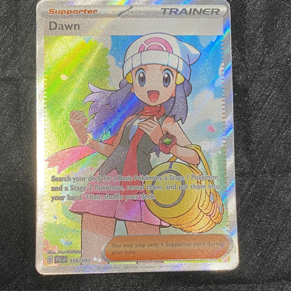 Pokemon Trainer Card with Blue and Yellow Accents
